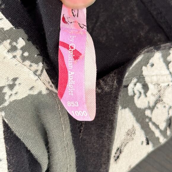 Christian Audigier Crystal Rock Top Womens XS Crane Blossom Y2K Tunic Shirt Tee - Picture 4 of 12